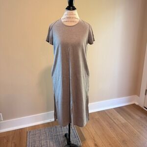 Threadgrit Women's Gray Midi Dress Size M